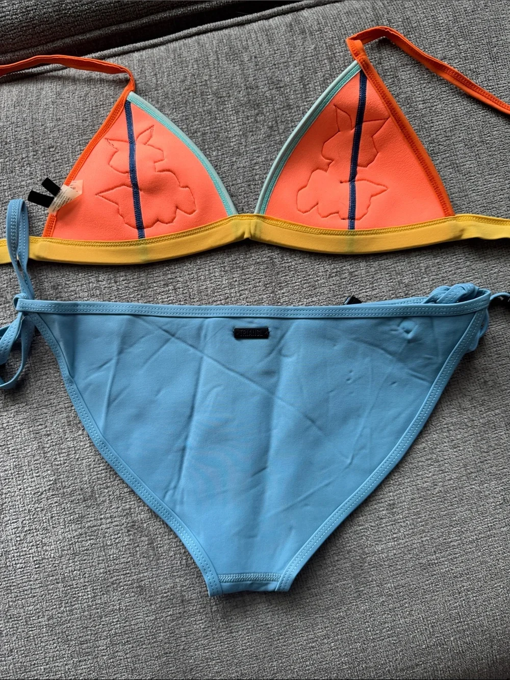 triangl swimwear Blue, Orange & Yellow Floral Bikini - Picture 5 of 5